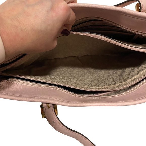 Michael Kors Jet Set Medium Saffiano Leather Tote Pink - Picture 8 of 12